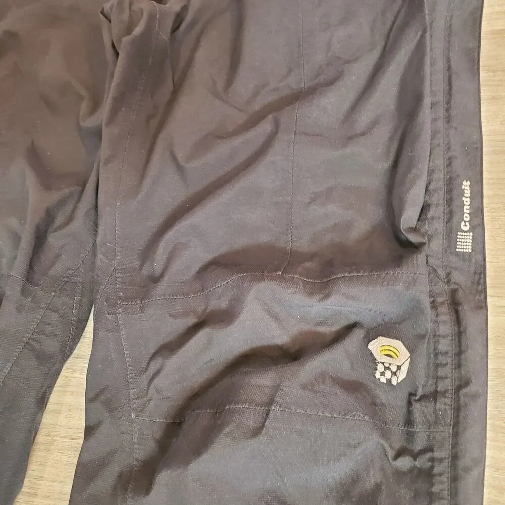 Mountain Hardwear Conduit Snow/Ski Goretex Pants Overall Sz L Black Suspenders
